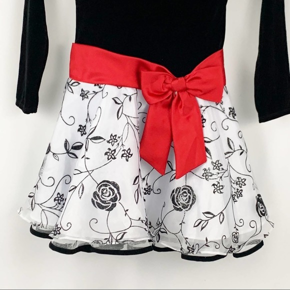 Bonnie Jean Black Velvet and Tulle Dress 8 - Picture 3 of 9